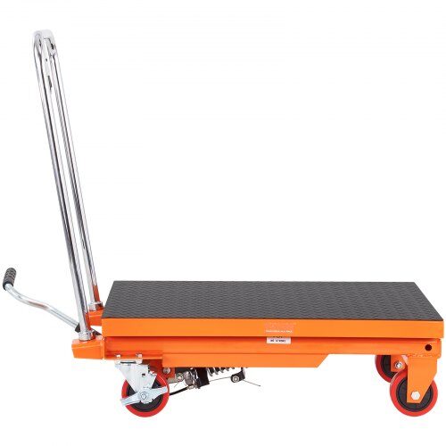 Hydrauliskt lyftbord, 70x45 cm, Orange, Stål