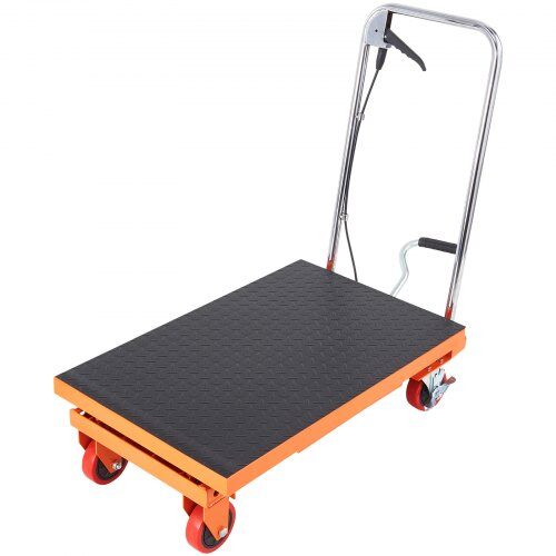 Hydrauliskt lyftbord, 70x45 cm, Orange, Stål