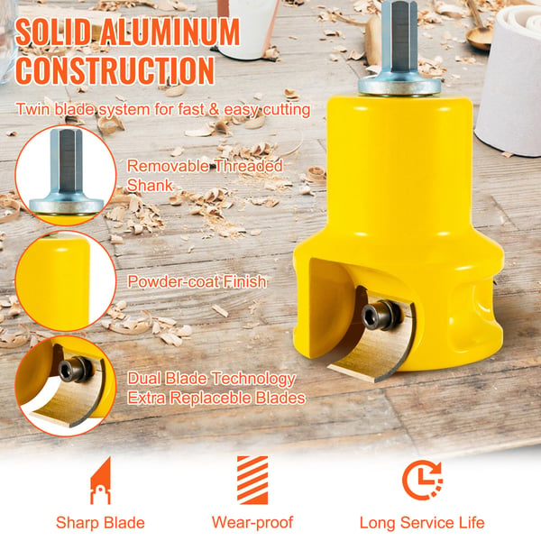 Tappeskærer 38 mm Aluminium & Stål, Træbearbejdningsværktøj, Rød