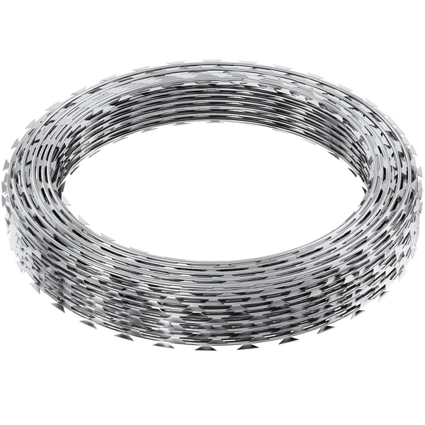 Razortrådshegn, 48.2x48.2x1500 cm, Sølv, Galvaniseret stål