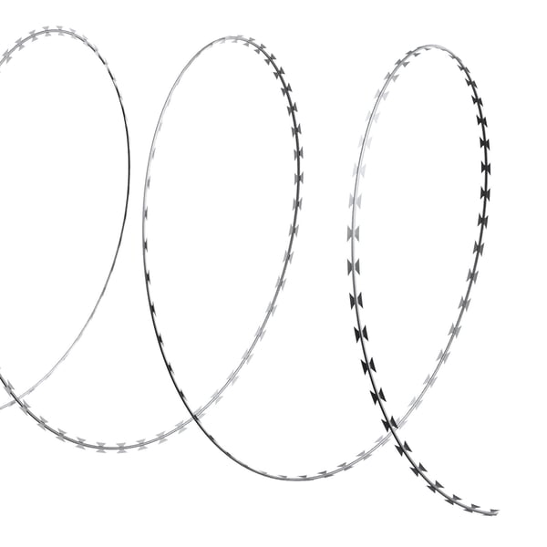Razortrådshegn, 48.2x48.2x1500 cm, Sølv, Galvaniseret stål