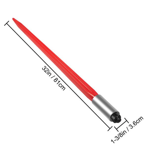 Heinänpaalinkärki 81 cm 3,6 cm punainen, jousiteräs
