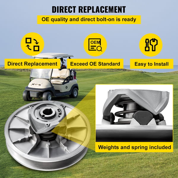 Golfbil Drivkoppling 20,5x9,7 cm Silver Aluminium