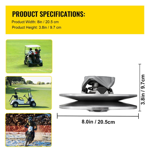 Golfbil Drivkoppling 20,5x9,7 cm Silver Aluminium