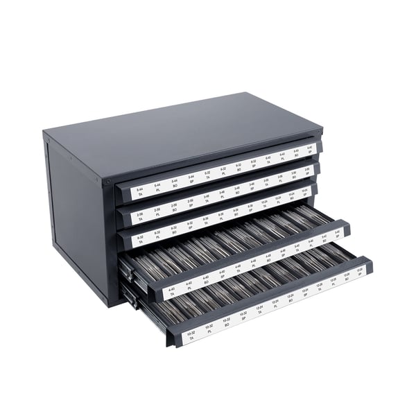 Tap Dispenser Skab, Fem-skuffers Organizer, 37.5x20x20 cm, Grå, Stål