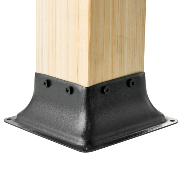 Tolppajalusta, 101,6x101,6 mm, 91x91 mm sisämitat, teräs