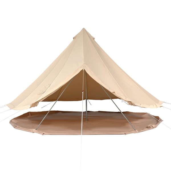 Bell telt, 3x3x2 m, beige, kanvas, campingtelt