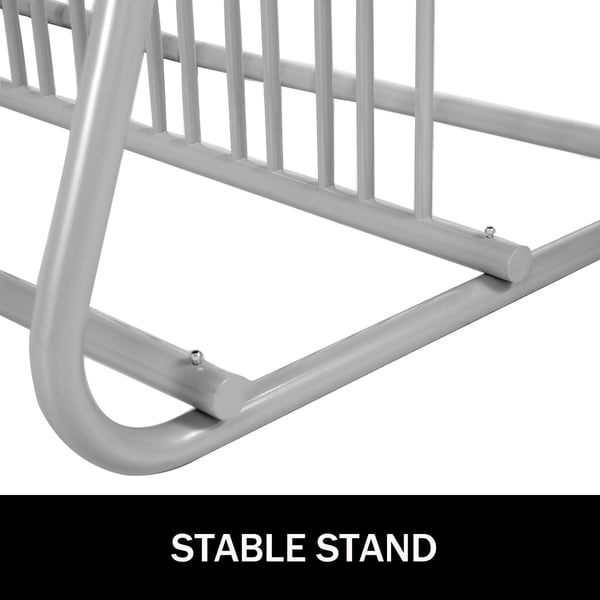 Cykelstativ, 10 holdere dobbeltsidet, 151.7x96.5x74.3 cm, stål
