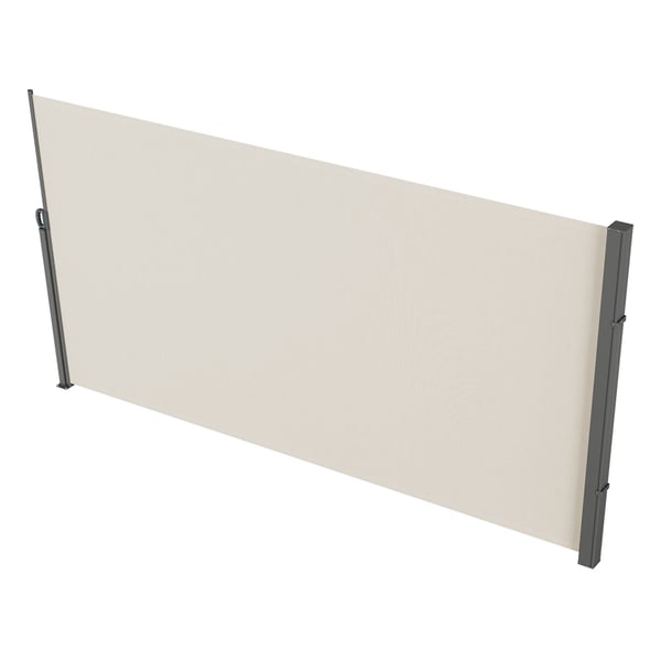 Utdragbar sidomarkis, 160x300 cm, Beige, Polyester vattentät utomhus insynsskydd