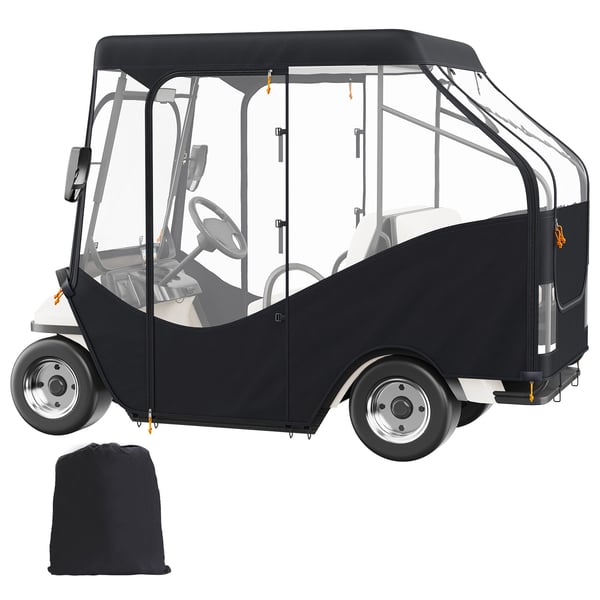 Golfvognsinddækning, 248x152x110 cm, Sort, Polyester