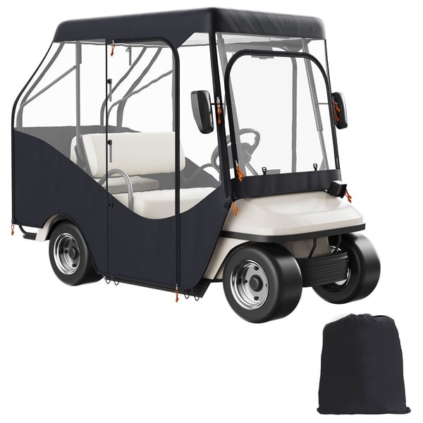 Golfvognsinddækning, 248x152x110 cm, Sort, Polyester