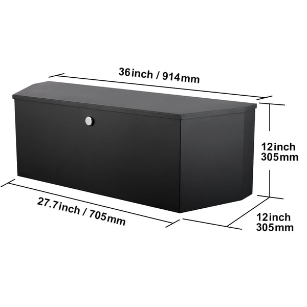 Trailer-tungverktygslåda, 91,4x30,5x30,5 cm, Stål, Förvaring