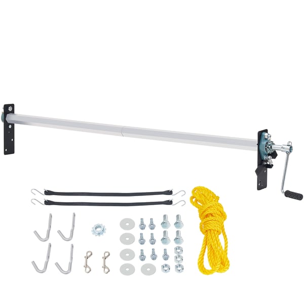 Täckrullekit, Justerbar handvev, 163x264 cm, Aluminium, Manuell