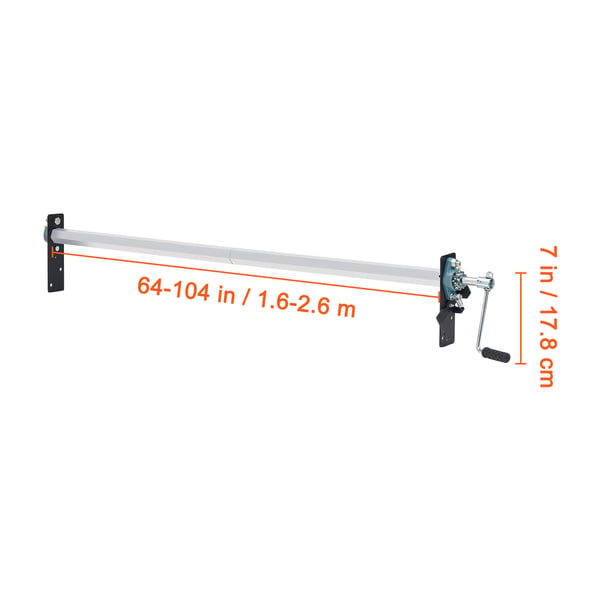 Täckrullekit, Justerbar handvev, 163x264 cm, Aluminium, Manuell