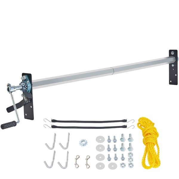 Täckrullekit, Justerbar handvev, 163x264 cm, Aluminium, Manuell