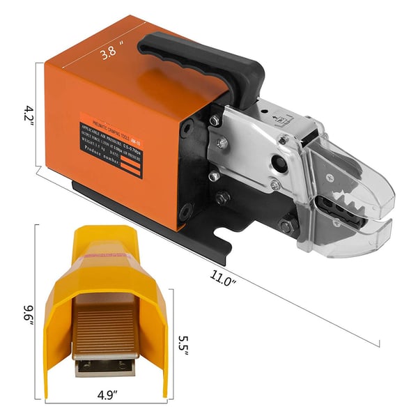 Pneumatisk krympetang AM-10, krymper op til 16mm², værktøjsstål