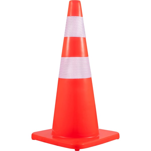 Trafikkegle, 70x35x35 cm, Orange, PVC