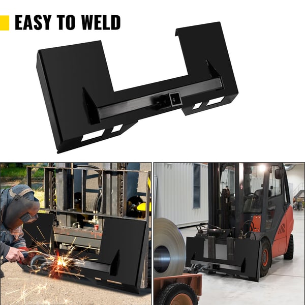 Skid Steer monteringsplade, 113.3x47 cm, sort, stål