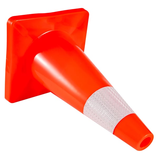 Trafikkegler 28x28x45,7 cm Rød PVC Reflekterende Kraver
