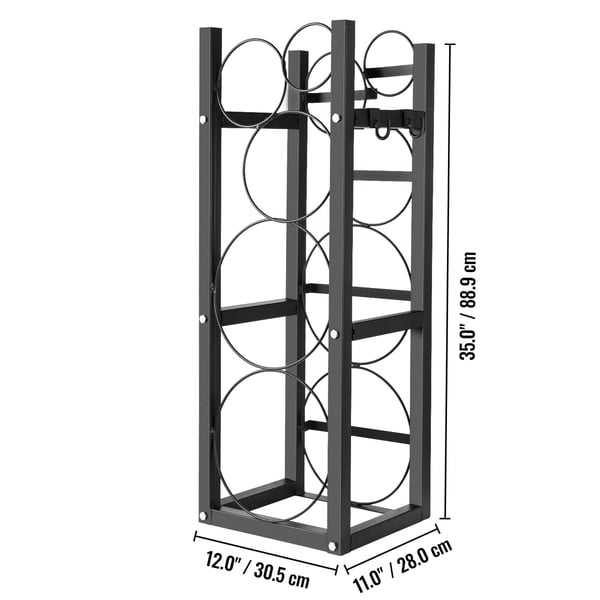 Kølemiddelflaskeholder, 89x33x36 cm, Stål, Opbevaring