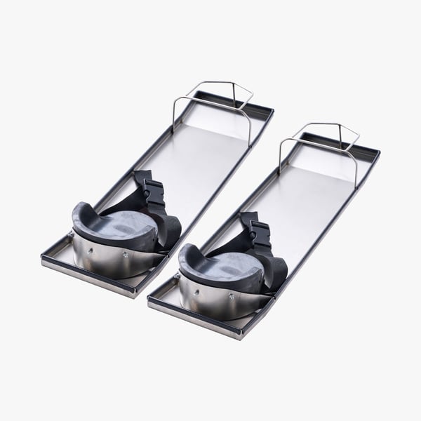 Beton knæbrætter, 70x20x10 cm, rustfrit stål, betonafretning