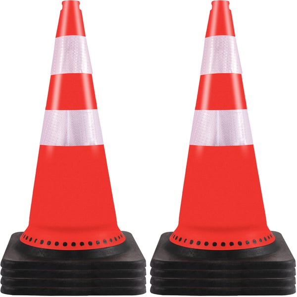 Trafikkegle, 75x37x37 cm, Orange, PVC