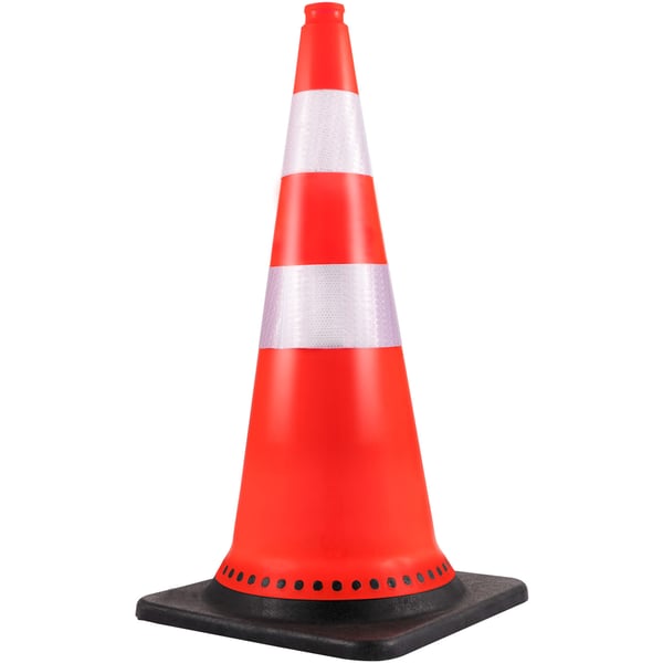 Trafikkegle, 75x37x37 cm, Orange, PVC
