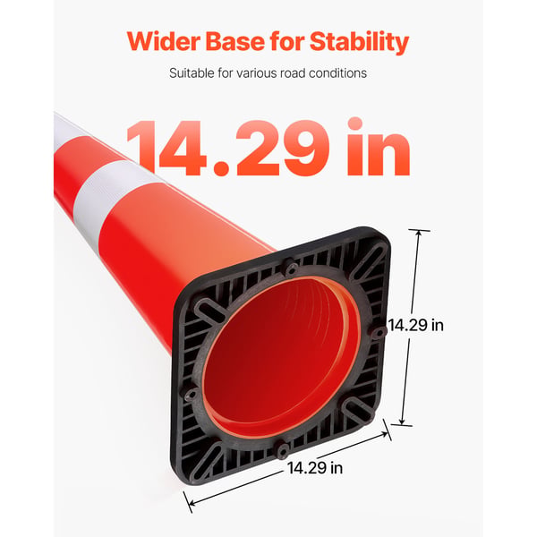 Trafikkegler 92x35x35 cm Orange PVC Reflekterende Sikkerhed