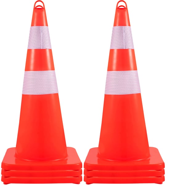 Trafikkegle, 73x33x33 cm, Orange, PVC