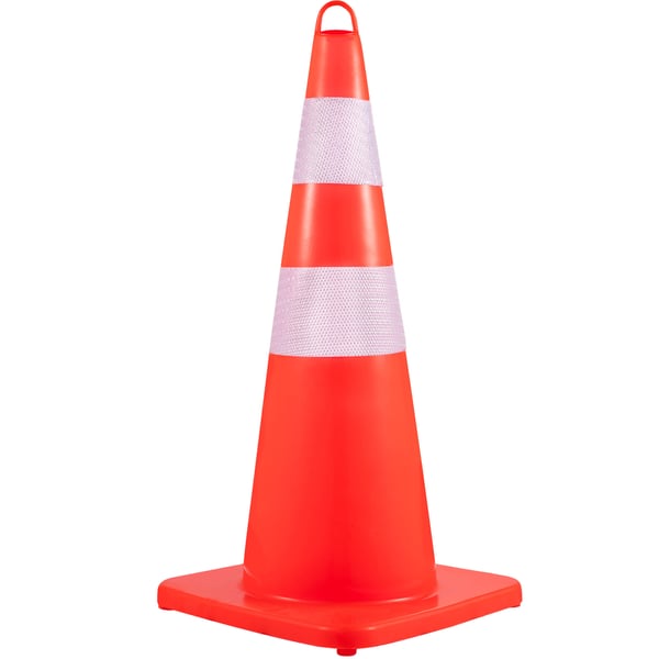 Trafikkegle, 73x33x33 cm, Orange, PVC