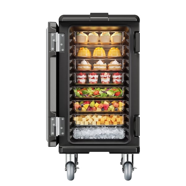 Isoleret madtransportkasse, 62,5x44,5x79 cm, sort, LLDPE