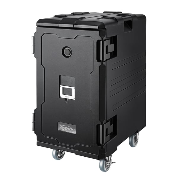 Isoleret madtransportkasse, 62,5x44,5x79 cm, sort, LLDPE