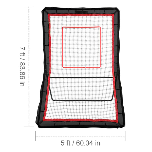 Rebound-net, justerbar lacrosse- og baseballtræningsskærm, 1524x2133,6 mm