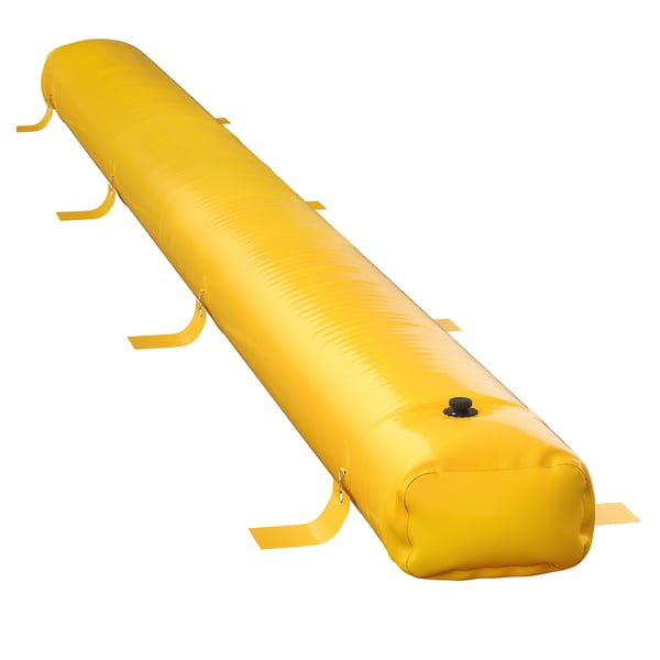 Oversvømmelsesbarriere, 732x50,8x30,5 cm, Gul, PVC