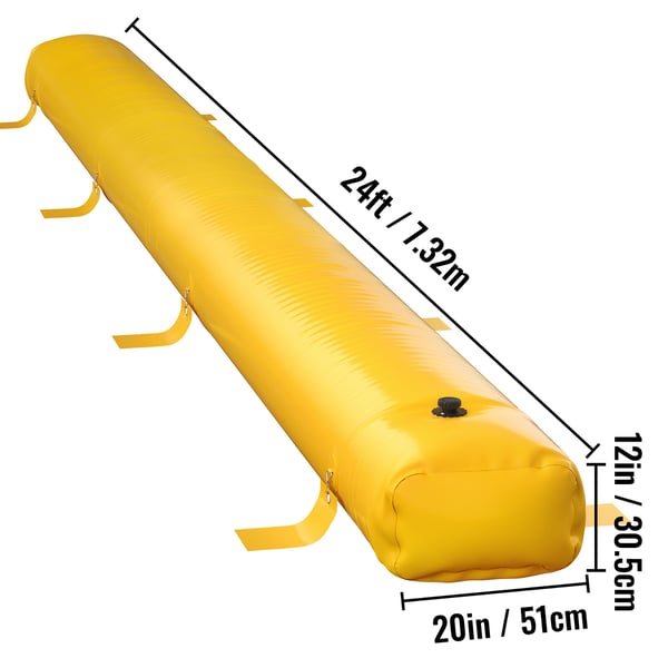 Tulvavalli, 732x50.8x30.5 cm, keltainen, PVC