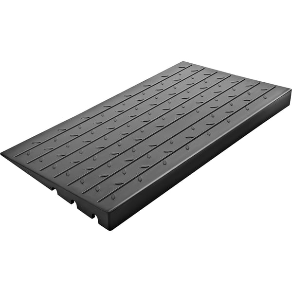 Terskelrampe, 61x106x10,2 cm, Sort, Gummi