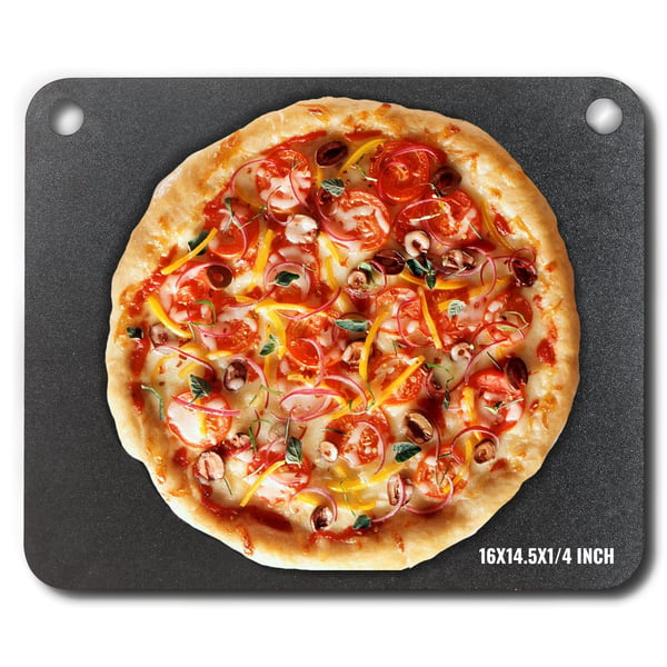 Pizzastål, 40,6x36,8x0,6 cm, kulstofstål, bagesten