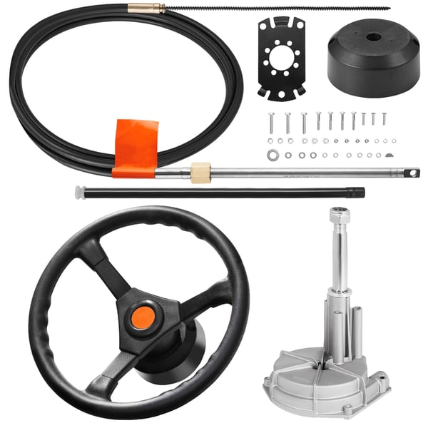 Udvendigt styresystem 457 cm med 34,3 cm rat, holdbart stål