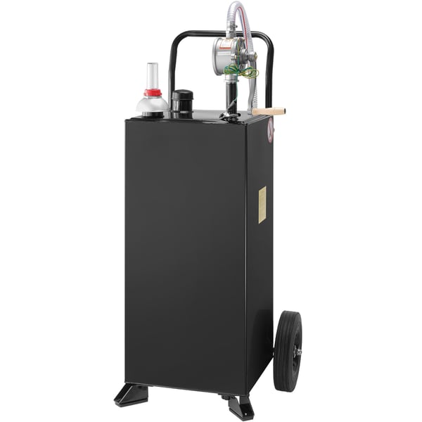 Brændstoftank, 30 liters brændstofvogn, 96x53x53 cm, sort, stål