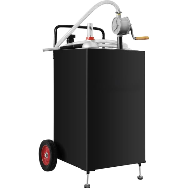 Brændstoftank, 30 liters brændstofvogn, 96x53x53 cm, sort, stål