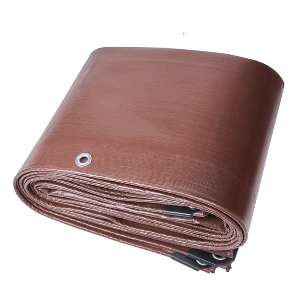 Pressupeite 609,6x1219,2 cm ruskea, vedenpitävä polyeteeni, ulkokäyttöön suojapeite