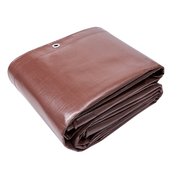 Pressupeite 609,6x1219,2 cm ruskea, vedenpitävä polyeteeni, ulkokäyttöön suojapeite
