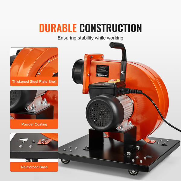 Dammsamlare 781,54 m³/h 425x600 mm 80 L Stål Mobil Verkstad