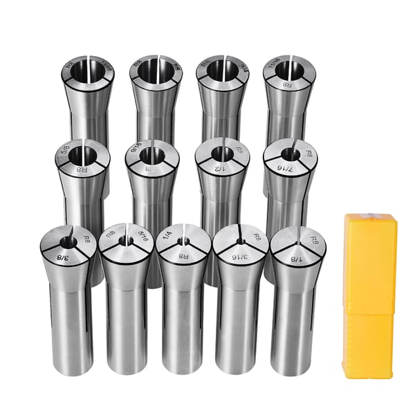 Collet-sarja, Tarkkuus R8 13-osainen, 32x103 mm, Säilytyslaatikko, Teräs