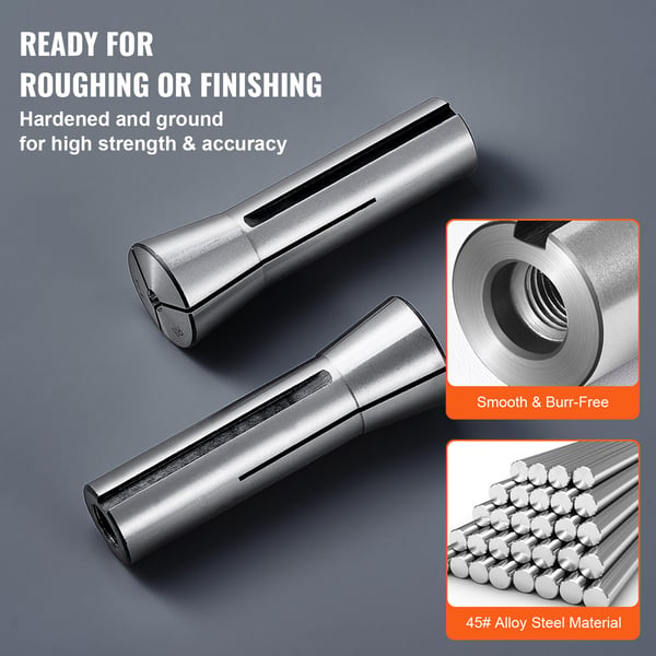 Collet-sarja, Tarkkuus R8 13-osainen, 32x103 mm, Säilytyslaatikko, Teräs