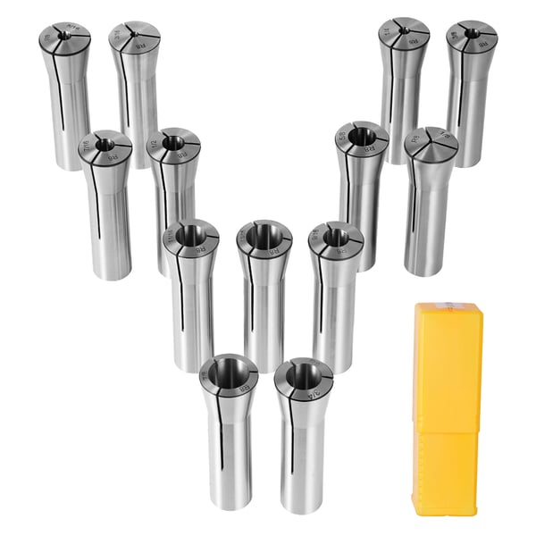 Collet-sarja, Tarkkuus R8 13-osainen, 32x103 mm, Säilytyslaatikko, Teräs