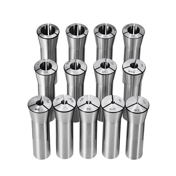 Collet-sarja, Tarkkuus R8 13-osainen, 32x103 mm, Säilytyslaatikko, Teräs
