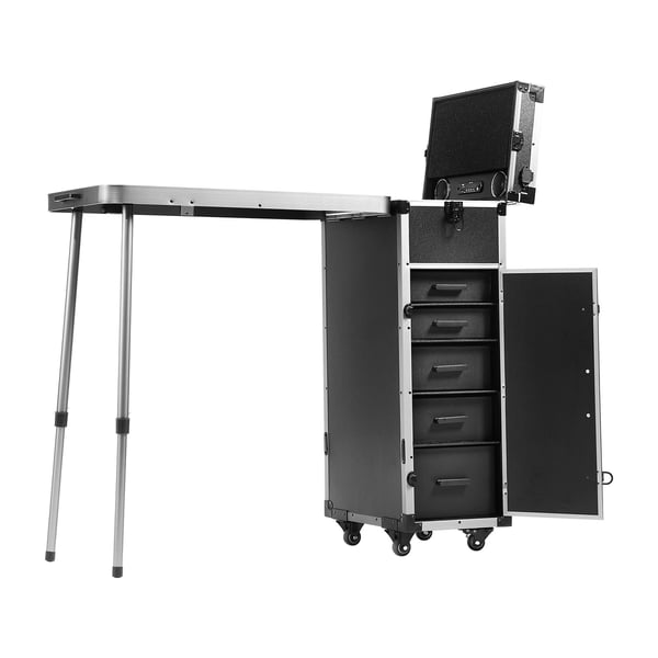 Makeup-taske, 99x38x85 cm, Sort, Aluminium opbevaring