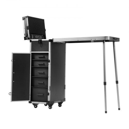 Makeup-taske, 99x38x85 cm, Sort, Aluminium opbevaring
