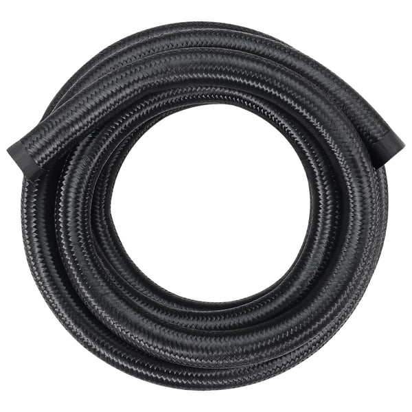 Brændstofslangesæt, 10AN nylon rustfrit stål flettet, 20x20x304,8 cm, sort